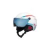 Casque De Ski Neuf Bollé B-Yond Visor White And Amber Blue à Visière Taille 58/61cm -QUIK Snow Magasin casque de ski neuf bolle b yond visor white and amber blue a visiere taille 5861cm